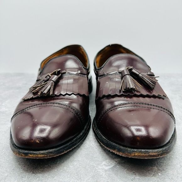 Ellen Edmonds Cap Toe Braided Tassel Slip On Brown Men’s Dress Loafer Shoes size - Picture 3 of 16